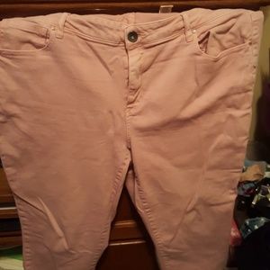 Capri pink jean pants